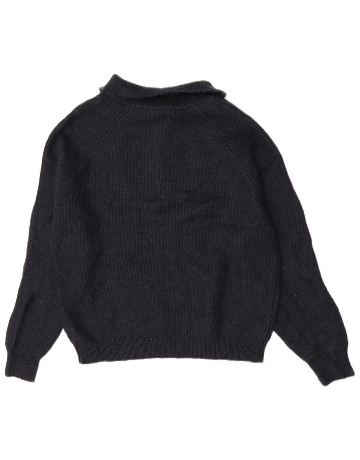 Marks & Spencer Dame sweater med lynlås-hals UK 14 Medium Navy Blue