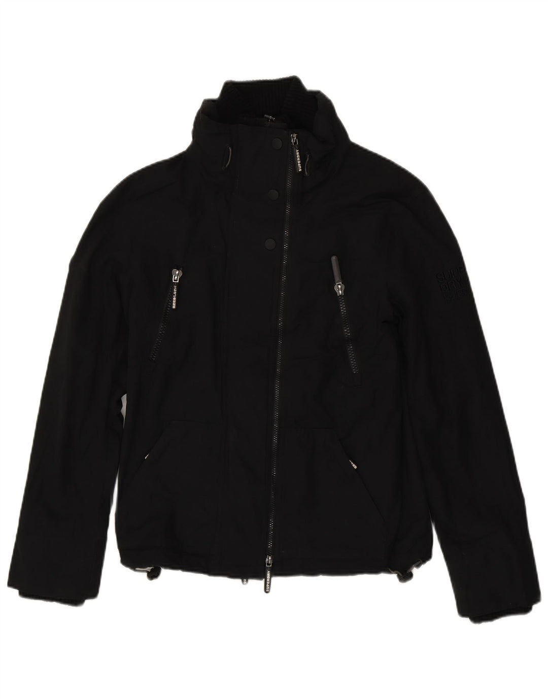 Superdry Windattacker vindjakke i overstørrelse til kvinder UK 10 Small Black