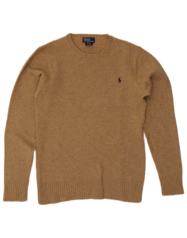 POLO RALPH LAUREN drenge sweater med rund hals 15-16 år XL beige uld
