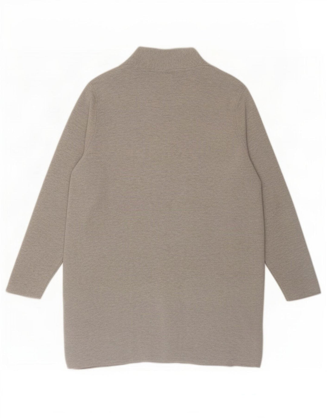 John Lewis Dame Longline Åben Cardigan Sweater UK 16 Stor Grå Polyester