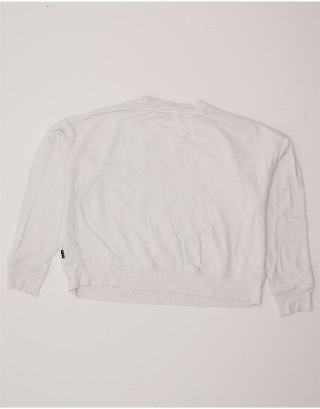DKNY Womens Oversized Graphic Sweatshirt Jumper UK 14 Medium White Cotton Vintage Dkny and Second-Hand Dkny from Messina Hembry 