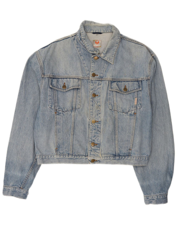 Stefanel Dame denimjakke UK 18 XL Blå Bomuld