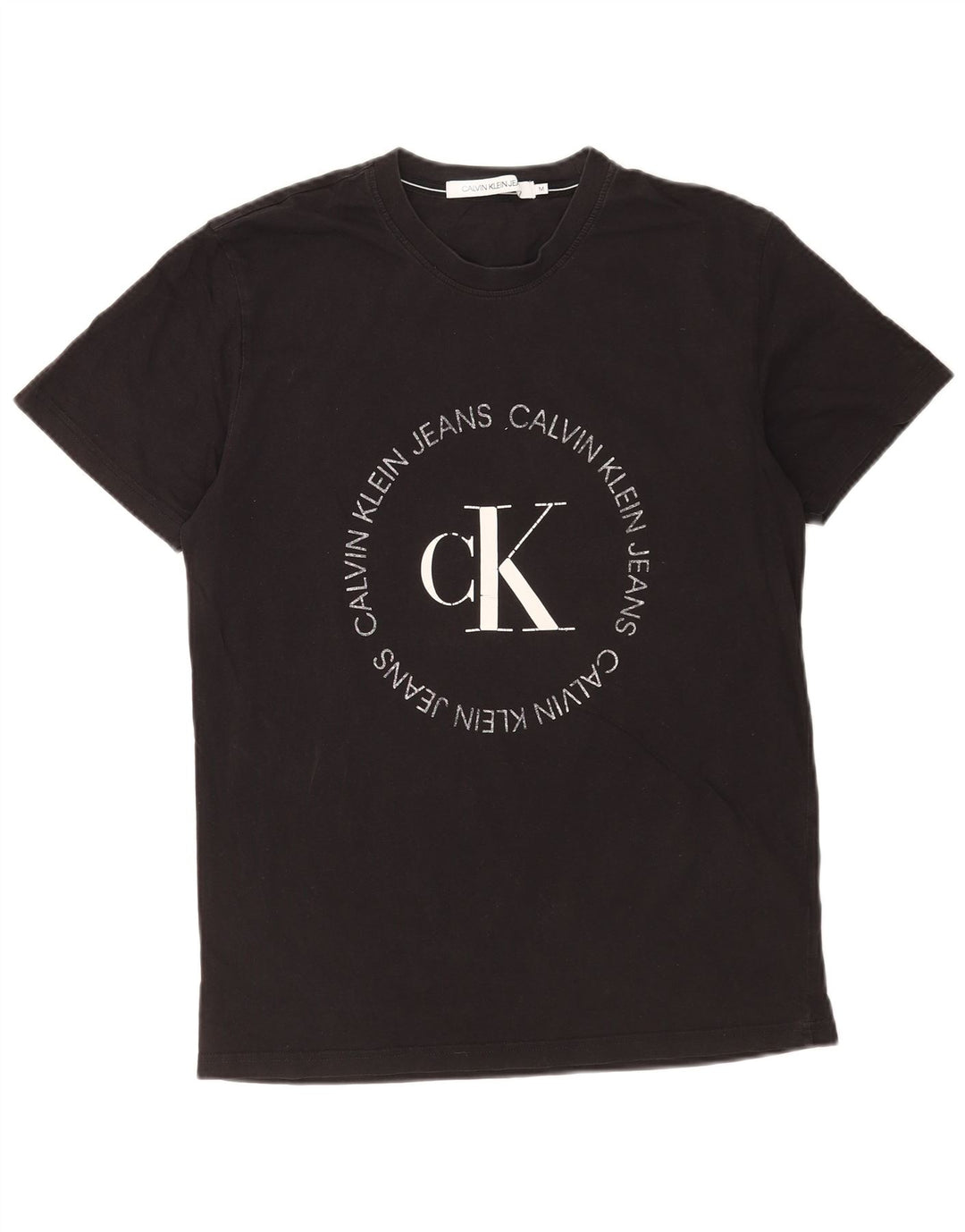 Calvin Klein Jeans Herre grafisk T-shirt Top Medium Sort Bomuld