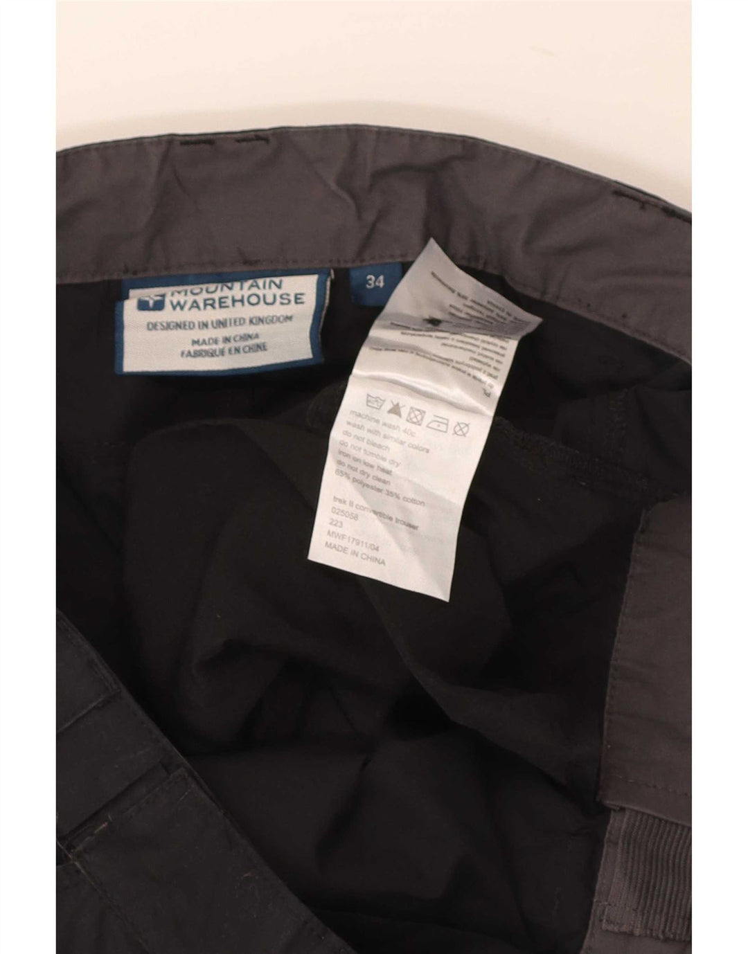 Mountain Warehouse Herre Cargo Bukser W34 L32 Sort Polyester
