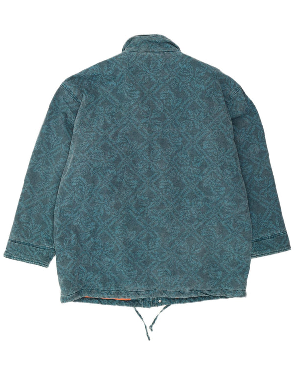 O'Neill Herre Loose Fit Windbreaker Jacket UK 40 Large Green Paisley Cotton