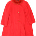 Vintage oversize overfrakke til kvinder IT 44 Medium rød uld
