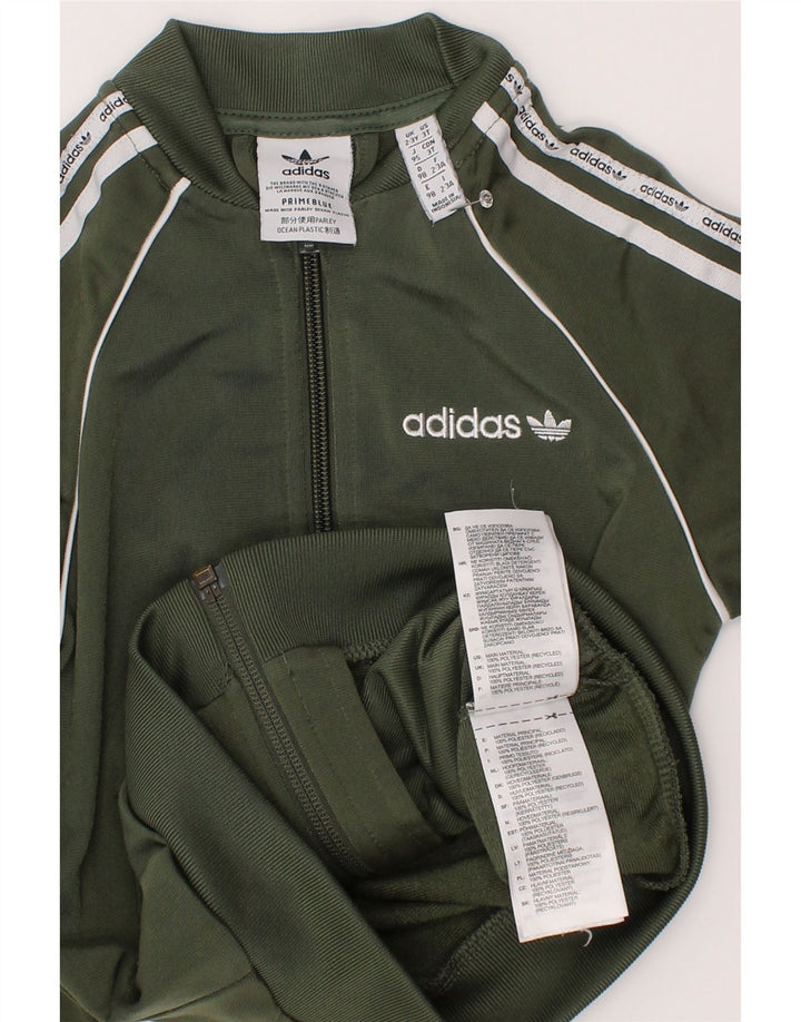 Adidas piger grafisk træningsdragt topjakke 2-3 år grøn polyester