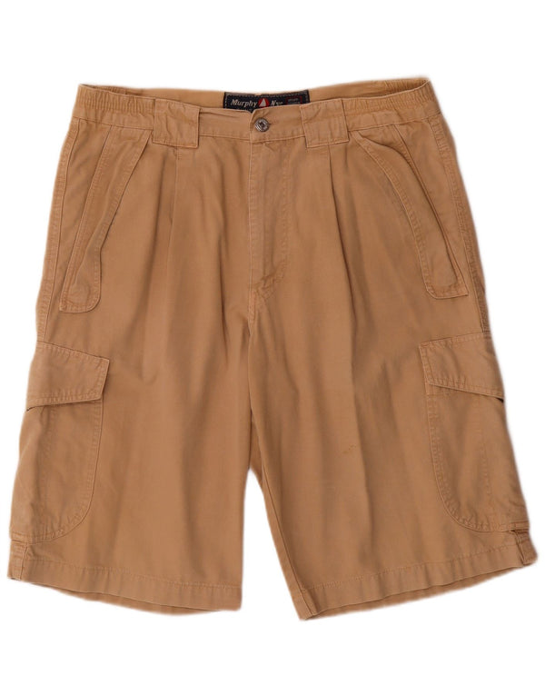 Murphy & Nye Herre Cargo Shorts W34 Large Beige Bomuld