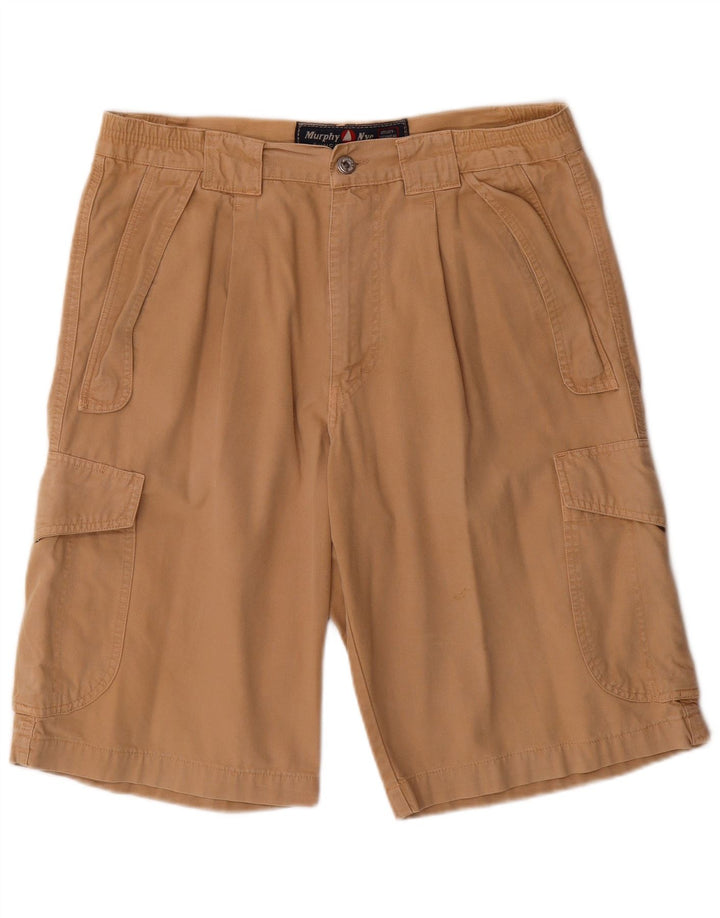 Murphy & Nye Herre Cargo Shorts W34 Large Beige Bomuld