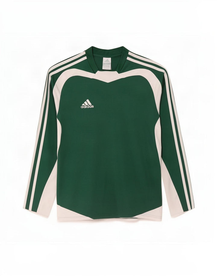 Adidas Herre Climalite Top Langærmet Lille Grøn Colourblock Polyester