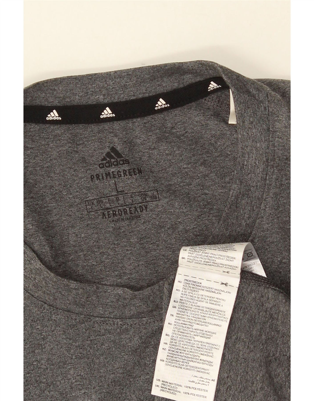 ADIDAS Aeroready T-shirt top til mænd, stor grå polyester