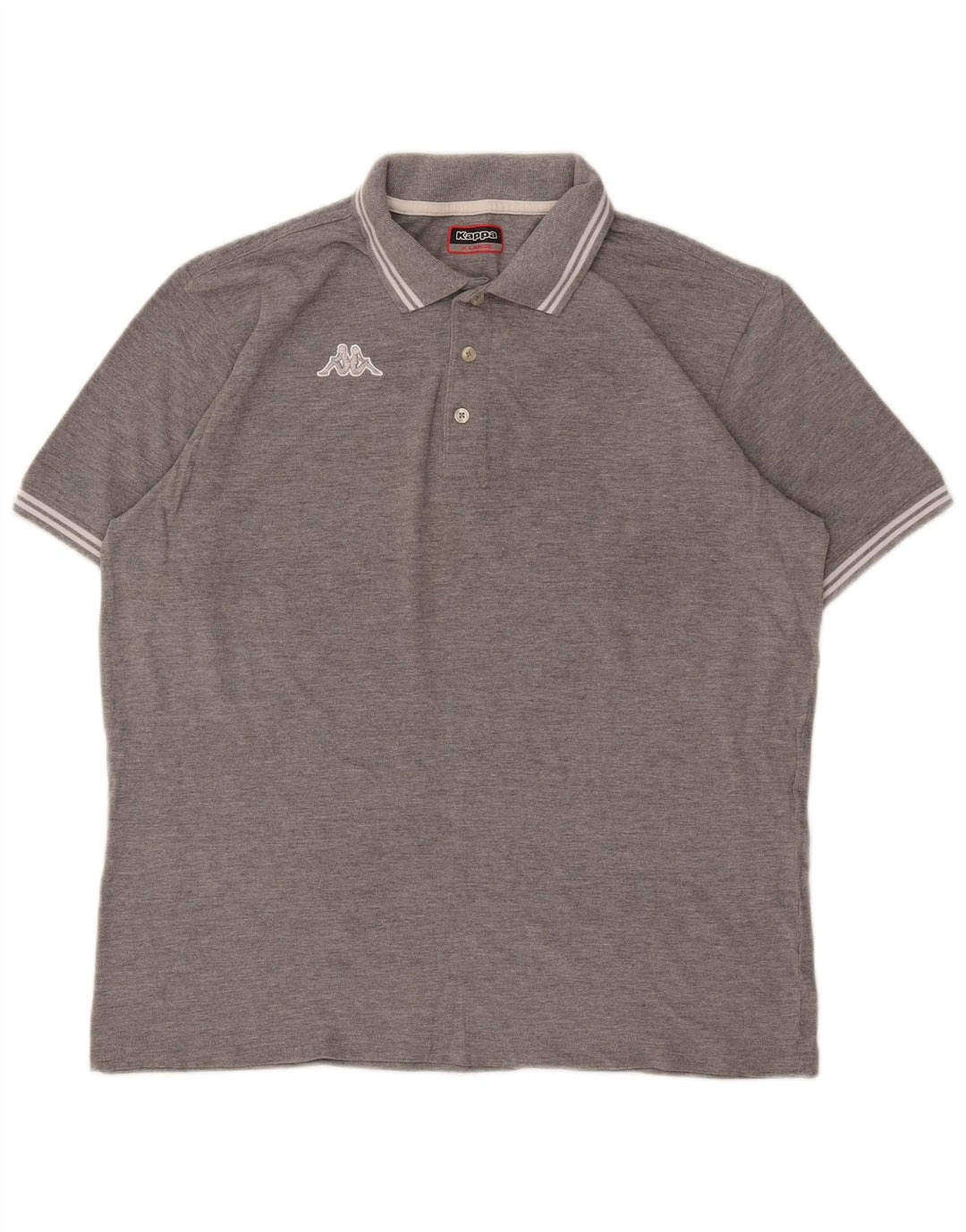Kappa herre poloshirt XL grå bomuld