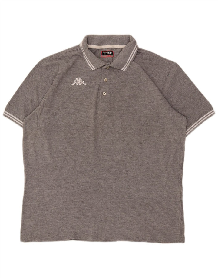 Kappa herre poloshirt XL grå bomuld