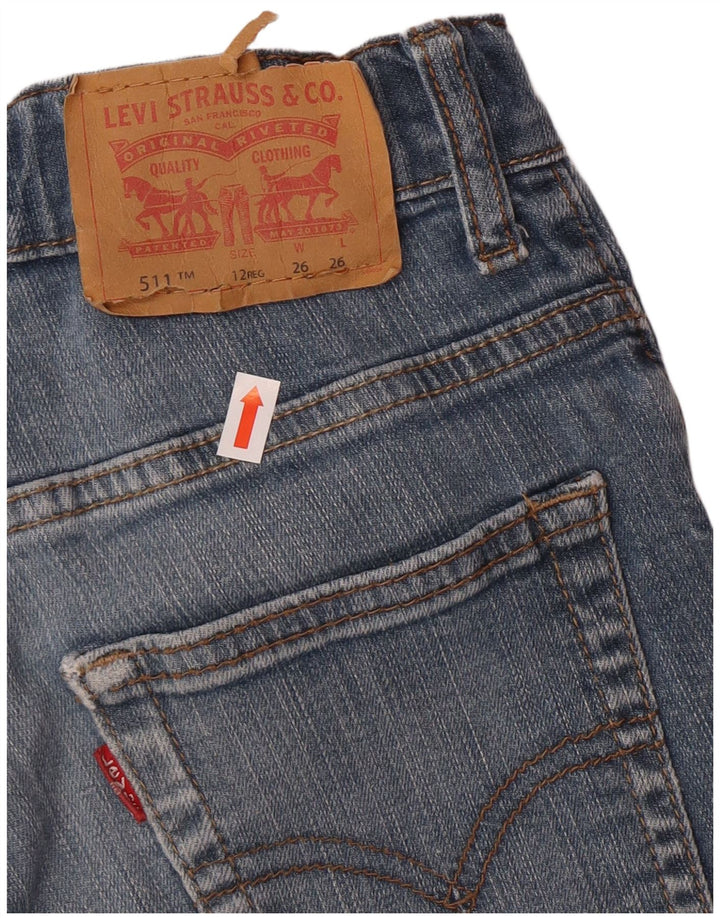 Levi's Boys 511 Slim Jeans 11-12 år W26 L26 Blue Cotton Classic