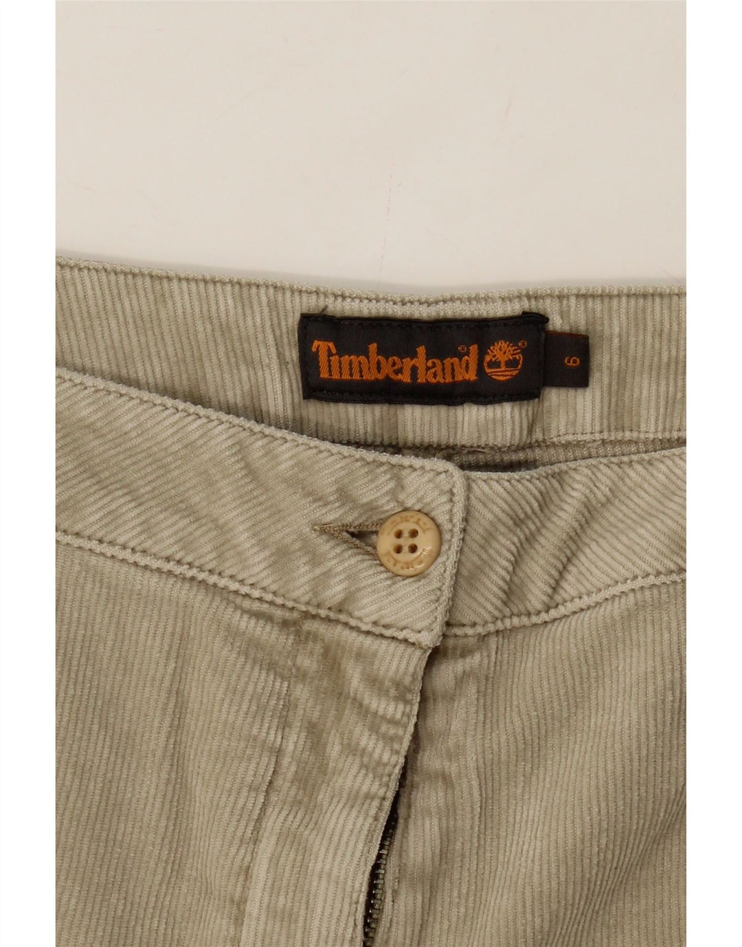 TIMBERLAND Womens Bootcut Corduroy Trousers US 6 Medium W28 L30 Beige Vintage Timberland and Second-Hand Timberland from Messina Hembry 