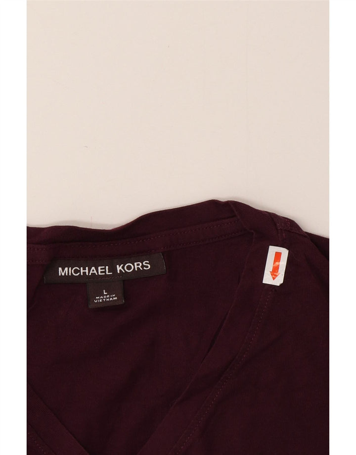 MICHAEL KORS Herre T-Shirt Top Stor Burgundy
