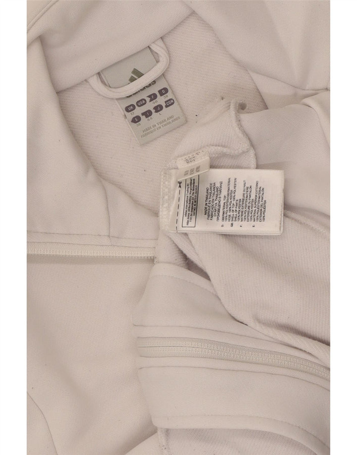 Adidas træningsdragt topjakke til kvinder UK 12 Medium White Polyester