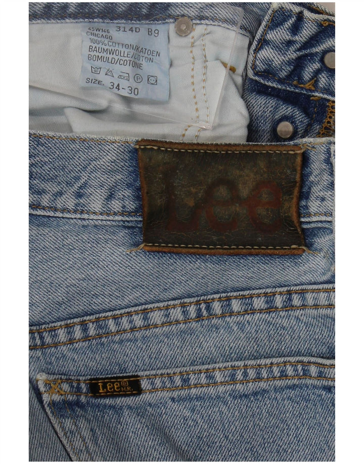 Lee Straight Jeans til mænd W34 L30 blå bomuld