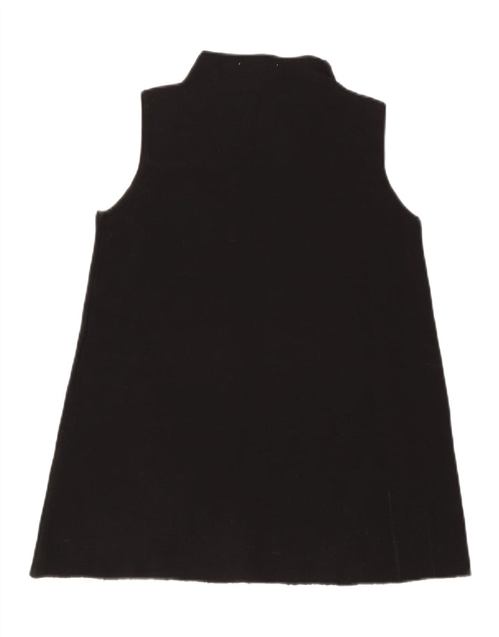 Zara Dame Ærmeløs Tunika Top UK 12 Medium Sort