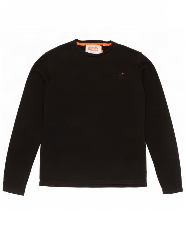 Superdry Herre Top Langærmet Stor Sort Bomuld