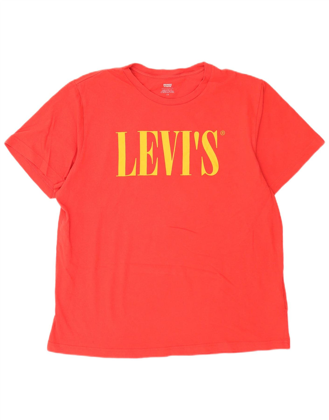 Levi's Herre grafisk T-shirt Top Stor rød bomuld