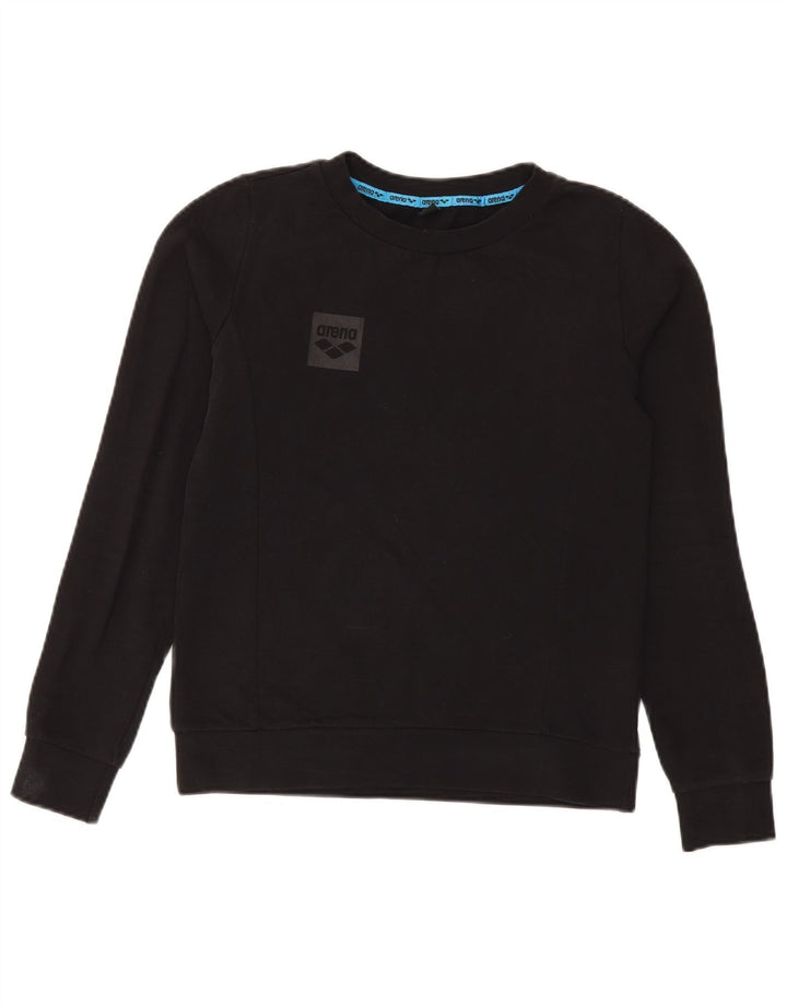 Arena Dame Sweatshirt Jumper UK 10 Small Black Bomuld