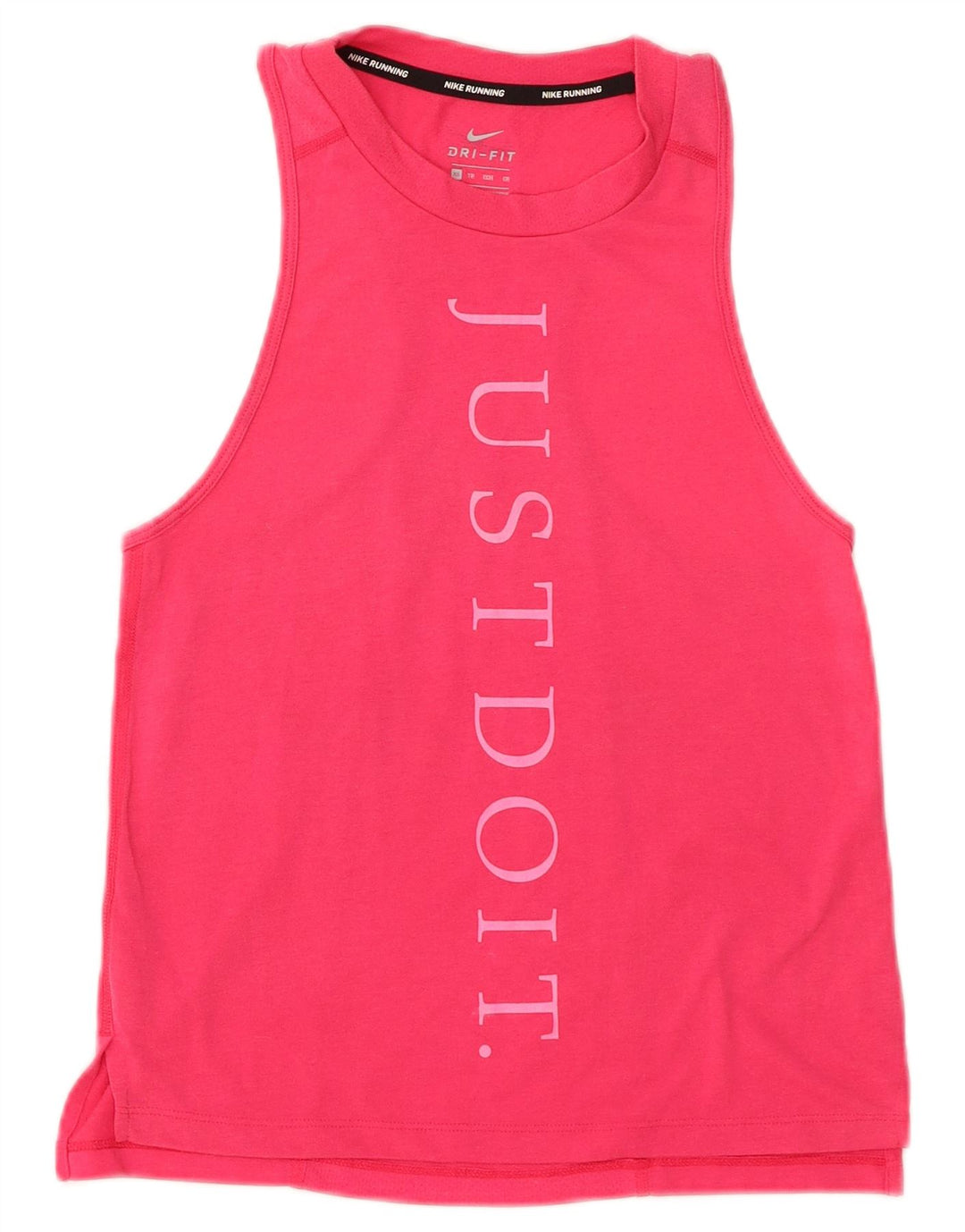 NIKE Dame Dri Fit Grafisk Vest Top UK 6 XS Pink