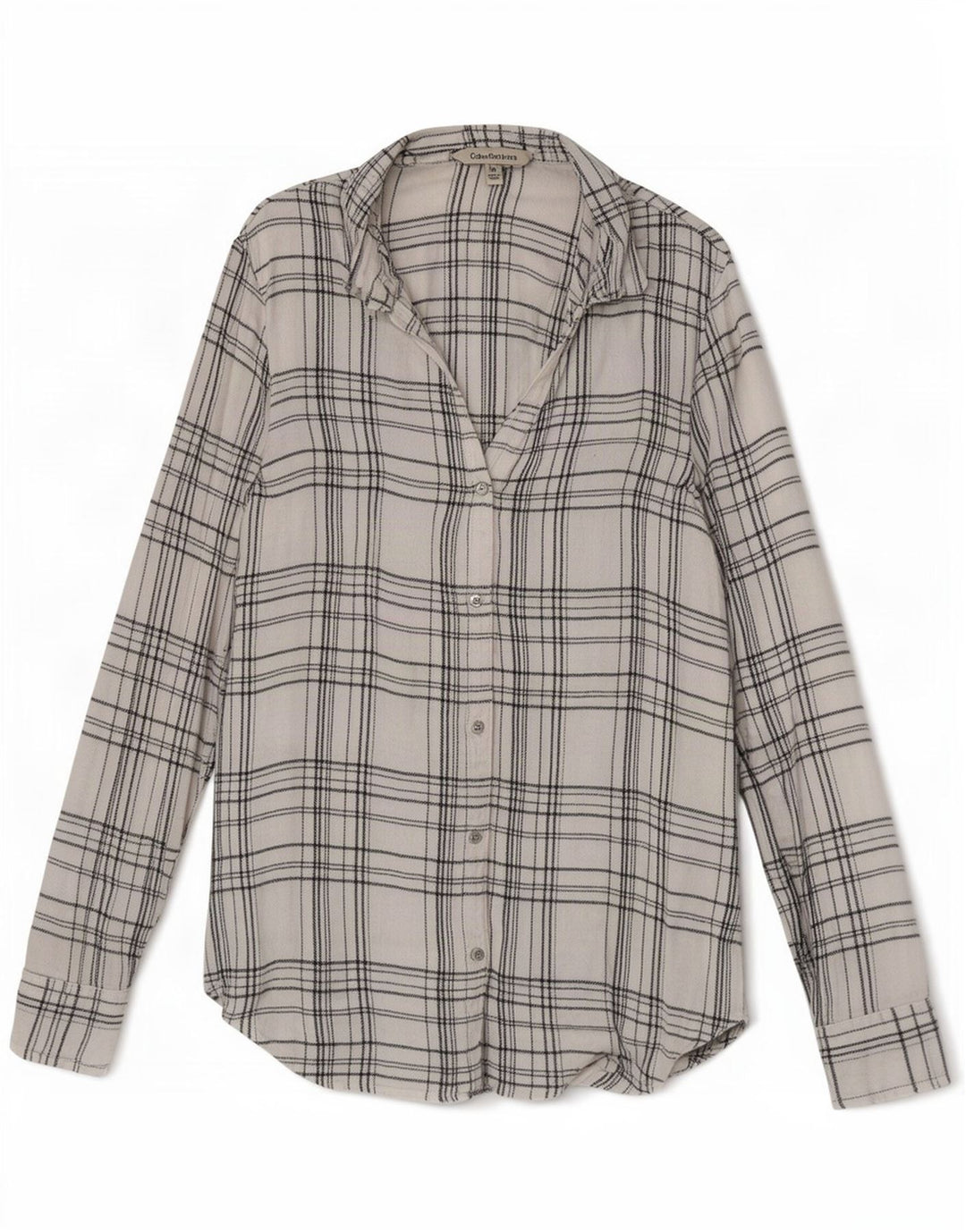 Calvin Klein Jeans Dameskjorte UK 12 Medium White Check