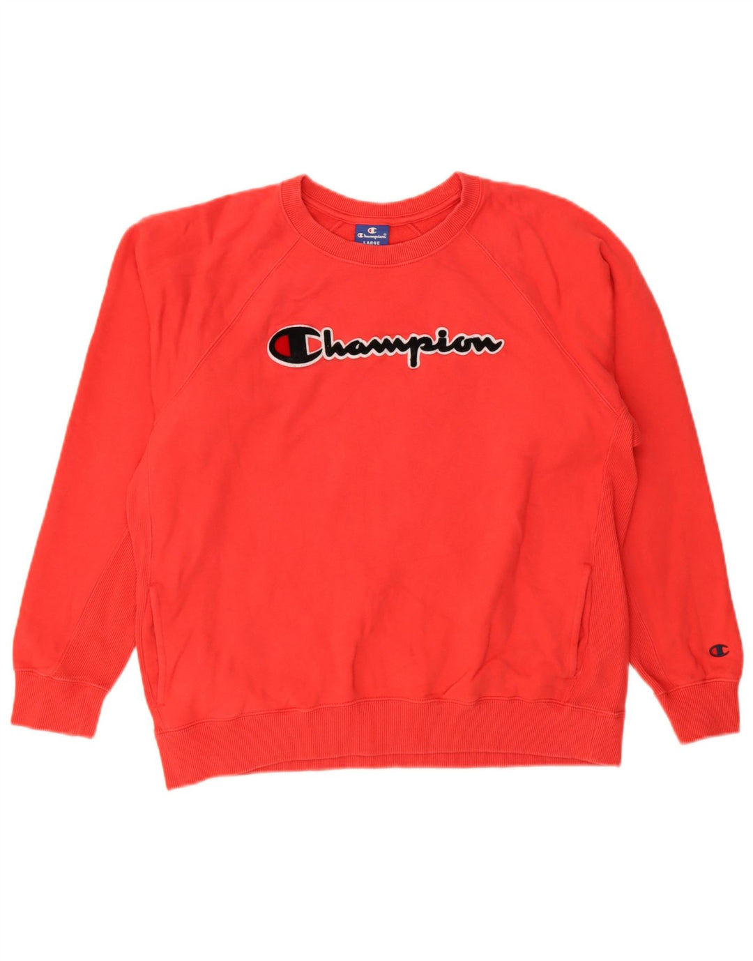 Champion Herre Grafisk Sweatshirt Jumper Stor Rød Bomuld
