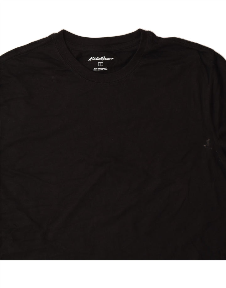EDDIE BAUER Mens T-Shirt Top Large Black Cotton Vintage Eddie Bauer and Second-Hand Eddie Bauer from Messina Hembry 