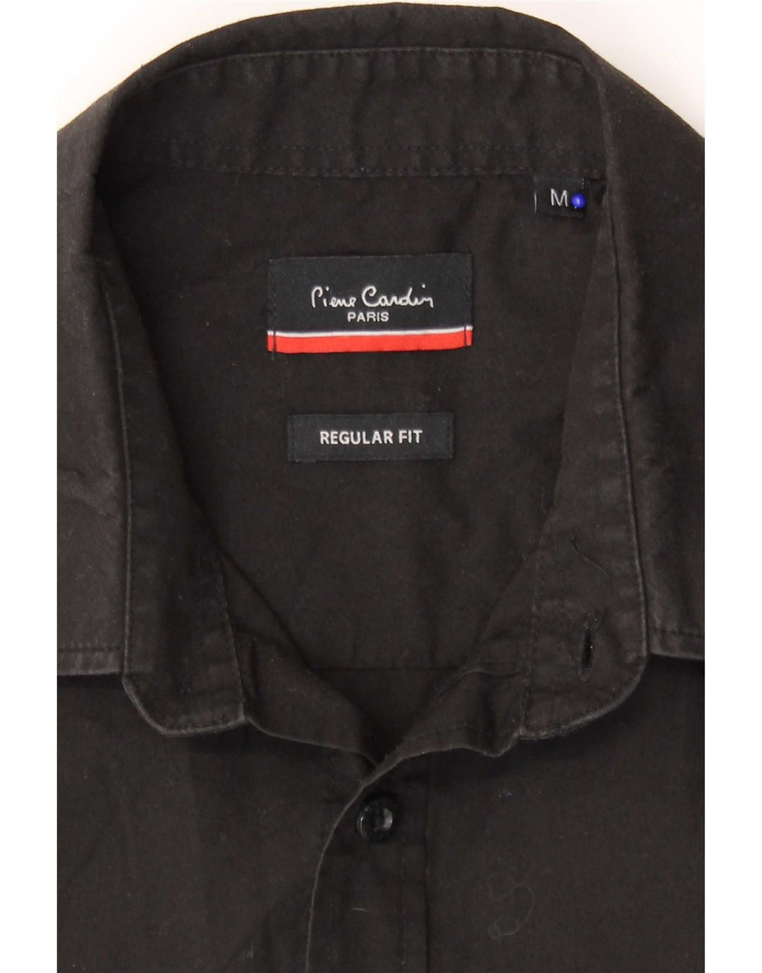 Pierre Cardin Herre kortærmet Regular Fit skjorte medium sort polyester
