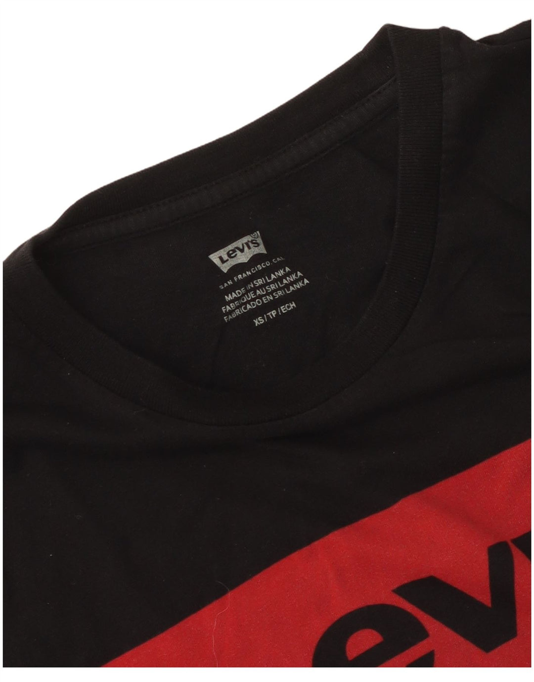 Levi's Grafisk T-shirt top til kvinder UK 6 XS Sort
