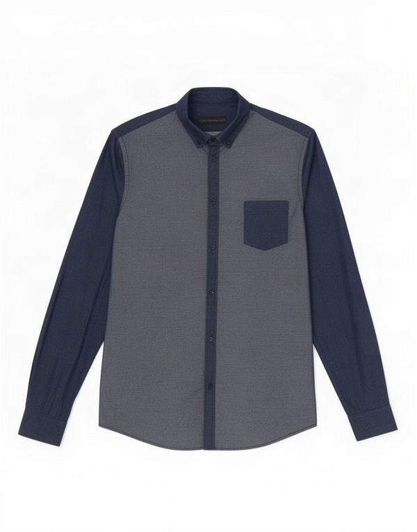 Trussardi herreskjorte str. 40 Medium marineblå bomuld