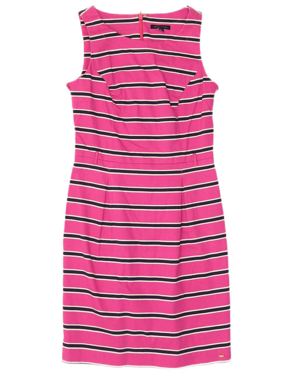 Tommy Hilfiger Dame Ærmeløs Skede Kjole US 4 XS Pink Stribet Bomuld