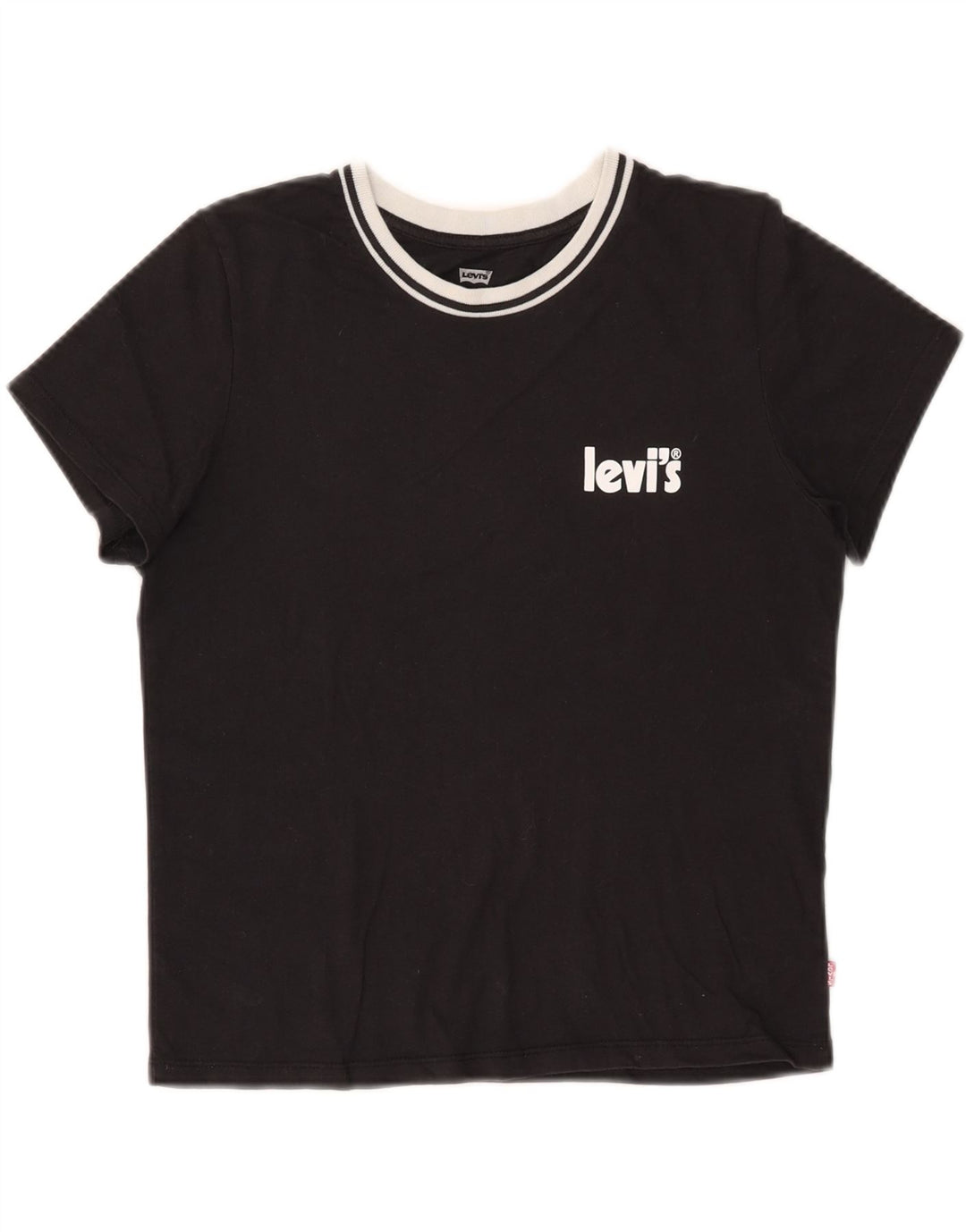 LEVI'S T-shirt top til kvinder UK 6 XS Sort