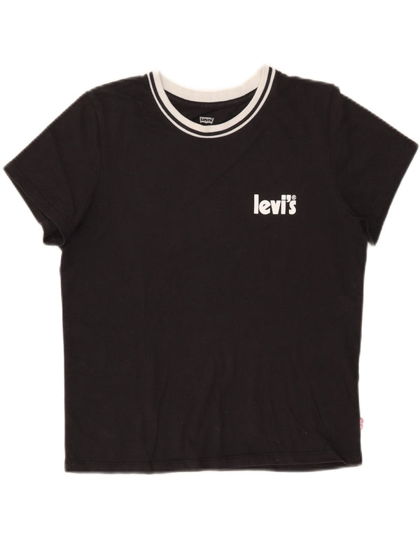 LEVI'S T-shirt top til kvinder UK 6 XS Sort