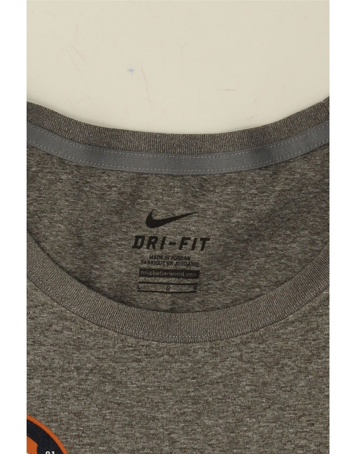 NIKE Womens Dri Fit Graphic T-Shirt Top UK 16 Large Grey Polyester Vintage Nike and Second-Hand Nike from Messina Hembry 
