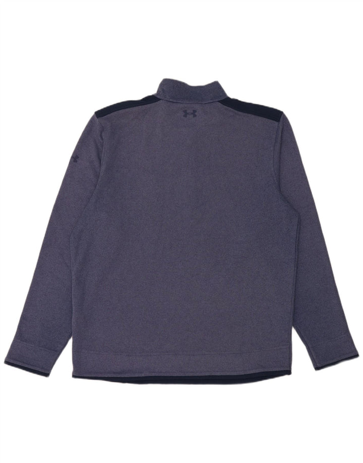 Under Armour Herre Zip Neck Pullover Træningsdragt Top XL Navy Blue Polyester