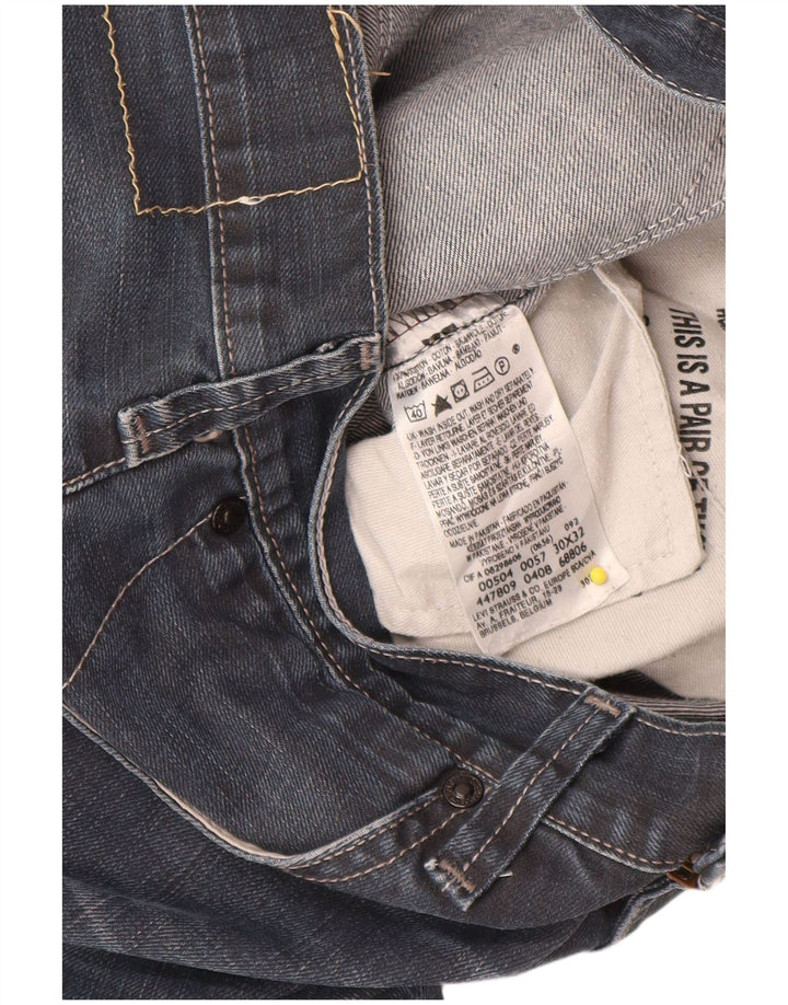 Levi's Herre 504 lige jeans W30 L30 Marineblå bomuld