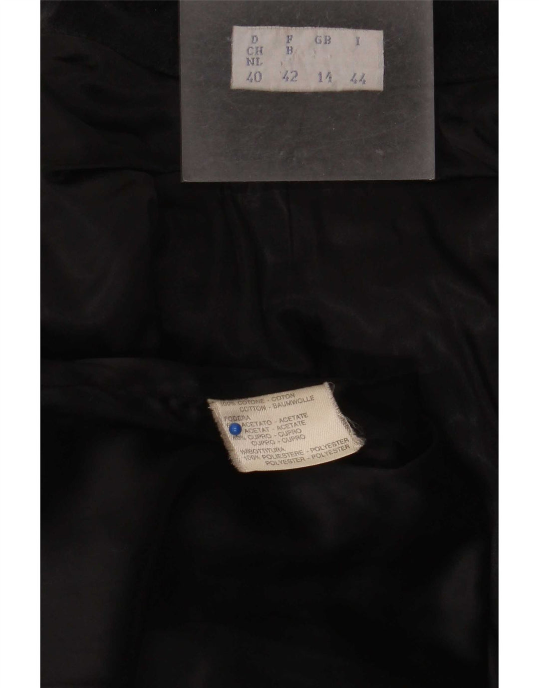 i Blues Dame 3 Button Velvet Blazer Jacket UK 14 Large Black Bomuld