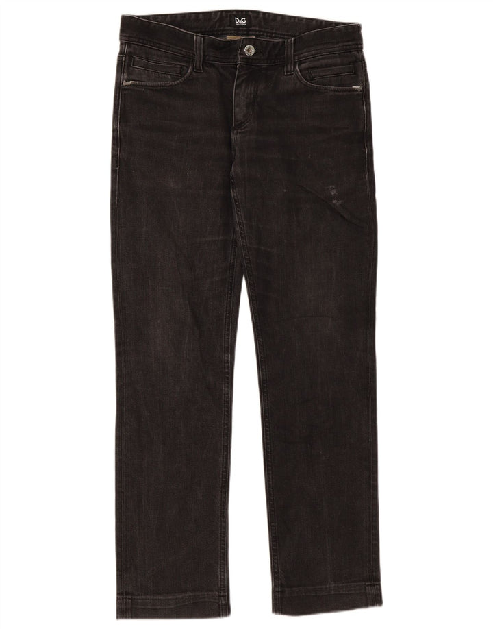 Dolce & Gabbana Dame Slim Jeans W31 L31 Sort Bomuld