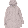 MICHAEL KORS Womens Hooded Raincoat UK 16 Large Grey Polyester Vintage Michael Kors and Second-Hand Michael Kors from Messina Hembry 
