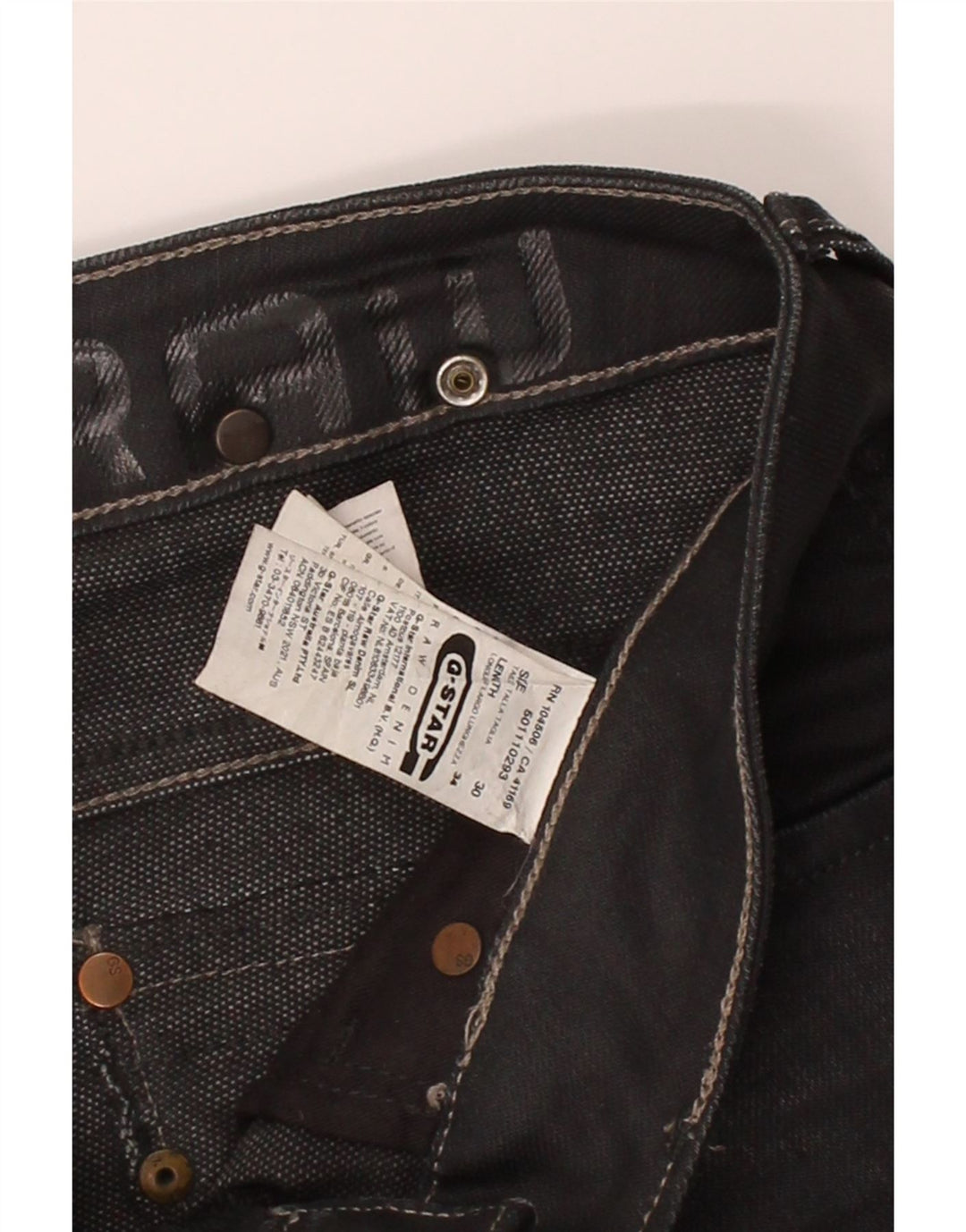 G-STAR Womens Slim Jeans W30 L34 Black Cotton Vintage G-Star and Second-Hand G-Star from Messina Hembry 