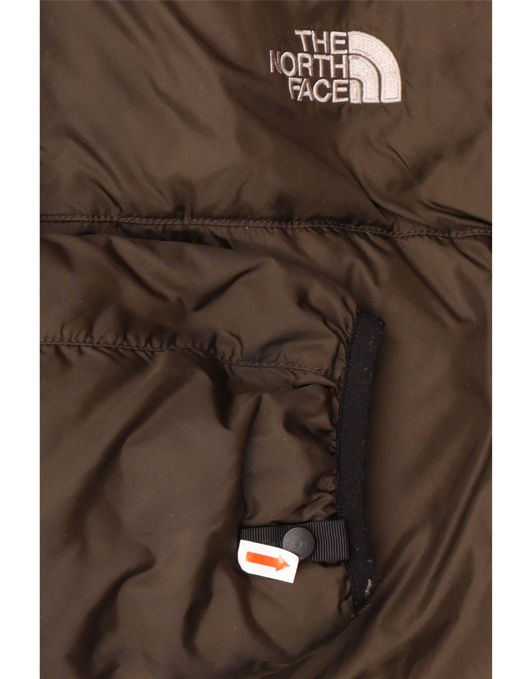 THE NORTH FACE Herre 550 polstret jakke UK 42 XL Khaki Nylon