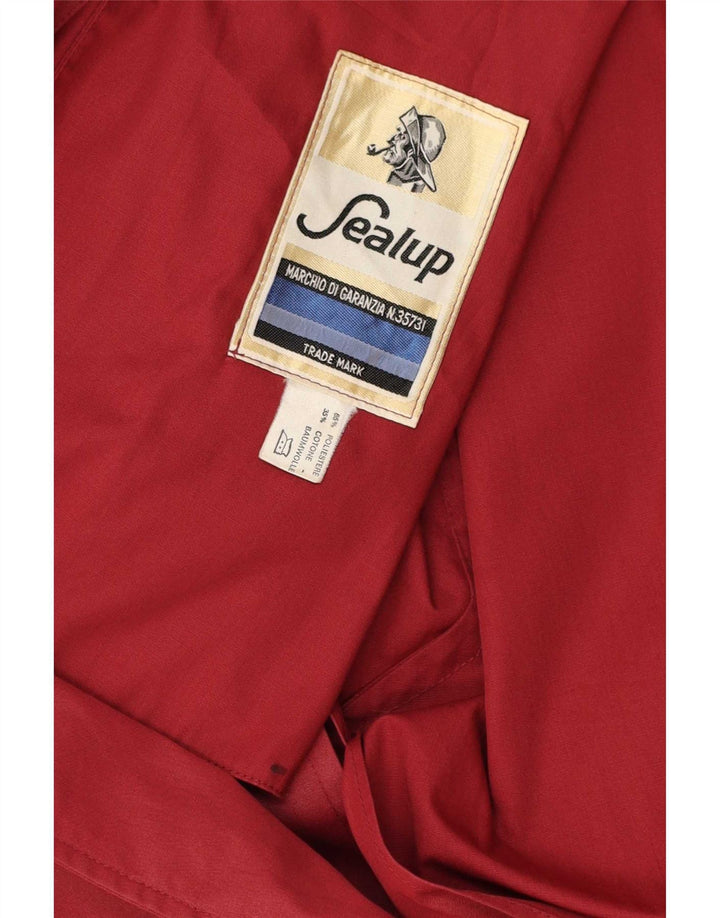 Sealup Dame Trench Coat UK 16 Large Burgundy Polyester