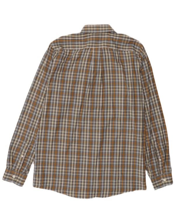 EDDIE BAUER Herre Classic Fit skjorte mellemgrå ternet bomuld