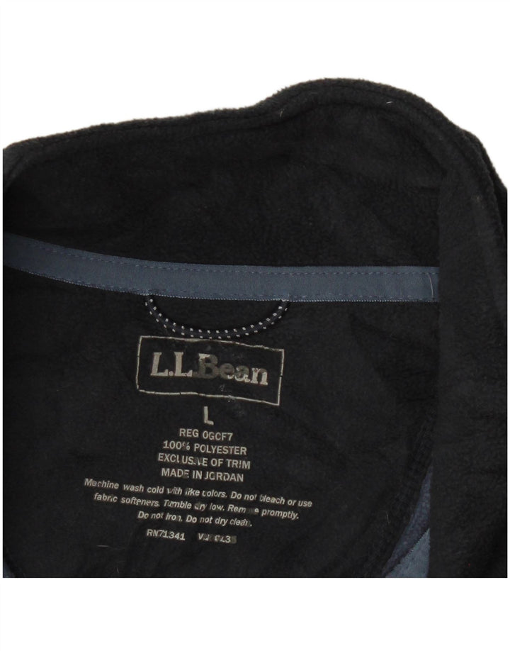 L.L.Bean Fleecejakke til mænd UK 40 Large Navy Blue Polyester