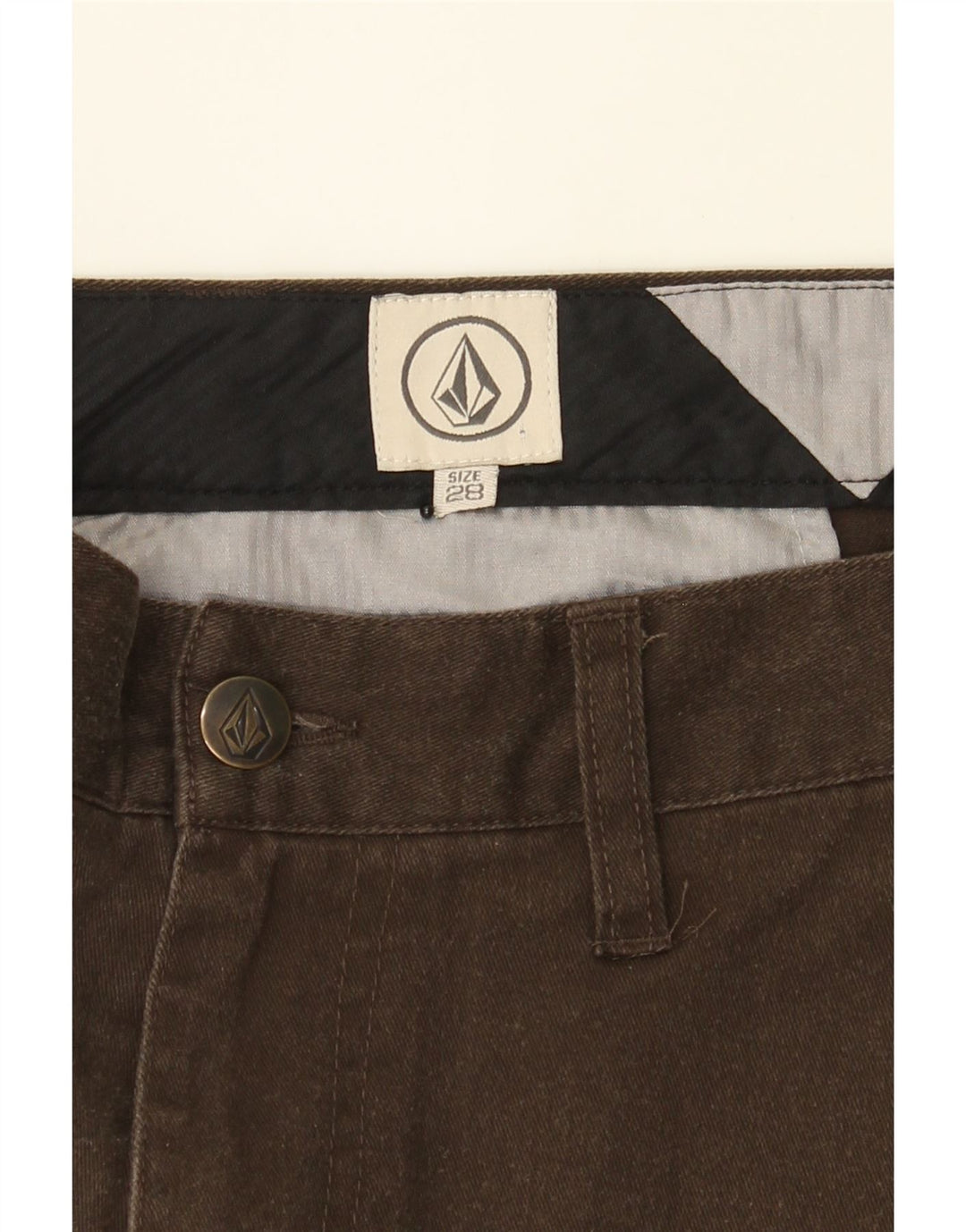VOLCOM Mens Cargo Shorts W28 Small  Brown Cotton Vintage Volcom and Second-Hand Volcom from Messina Hembry 