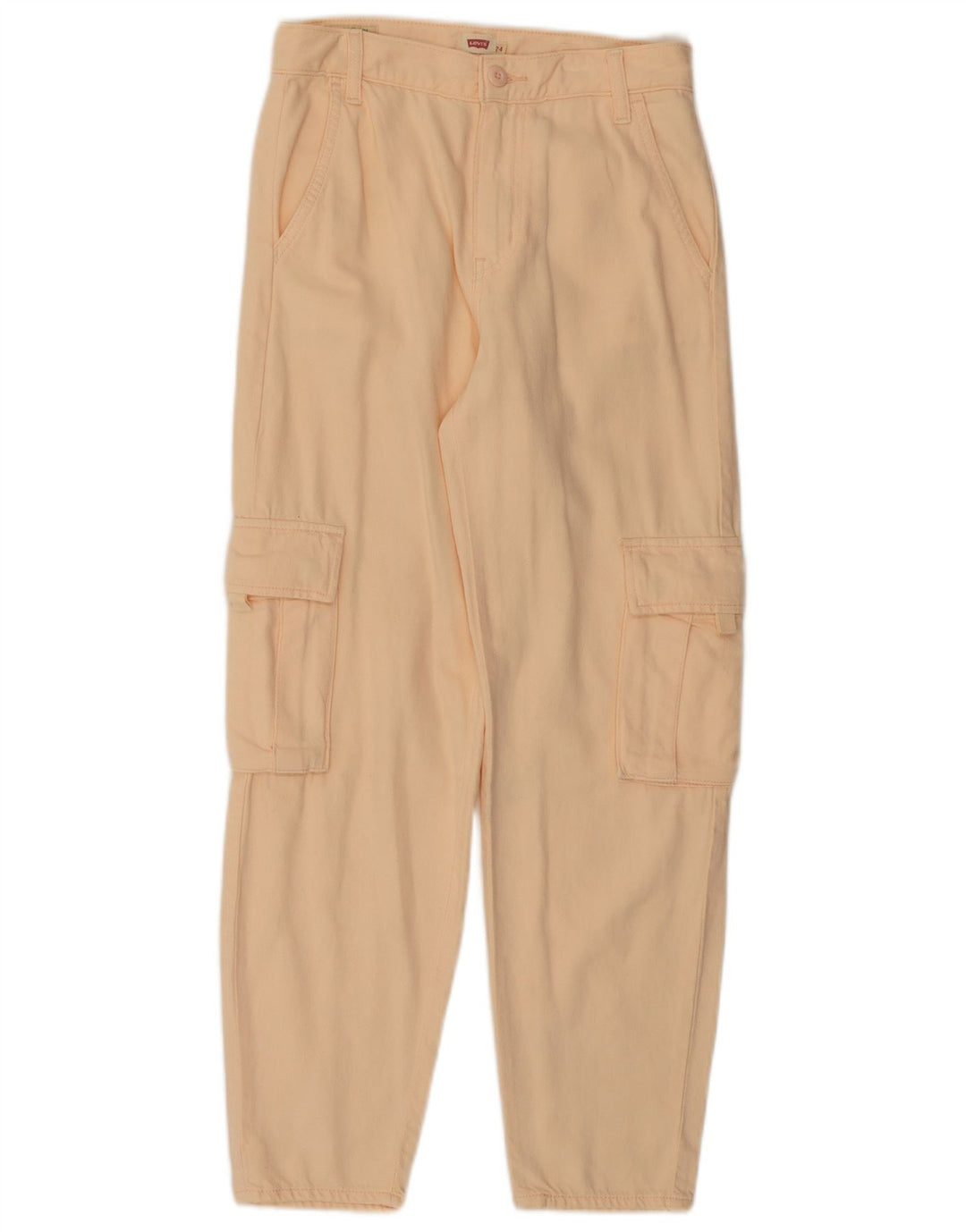 LEVI'S højtaljede koniske cargobukser til kvinder W24 L28 Pink bomuld