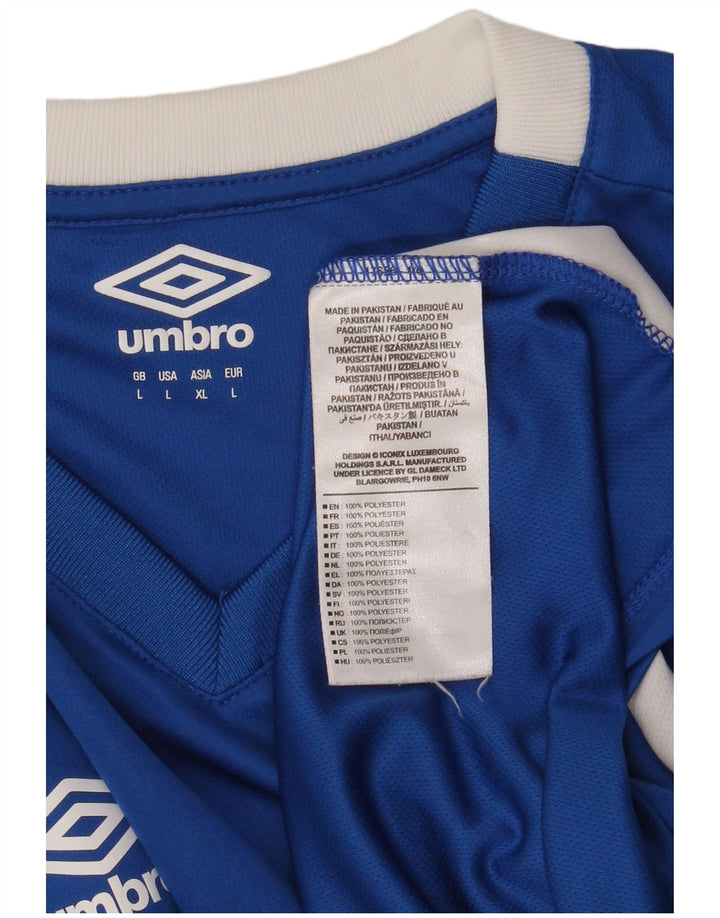 Umbro Herre T-Shirt Top Stor Blå Colourblock Polyester